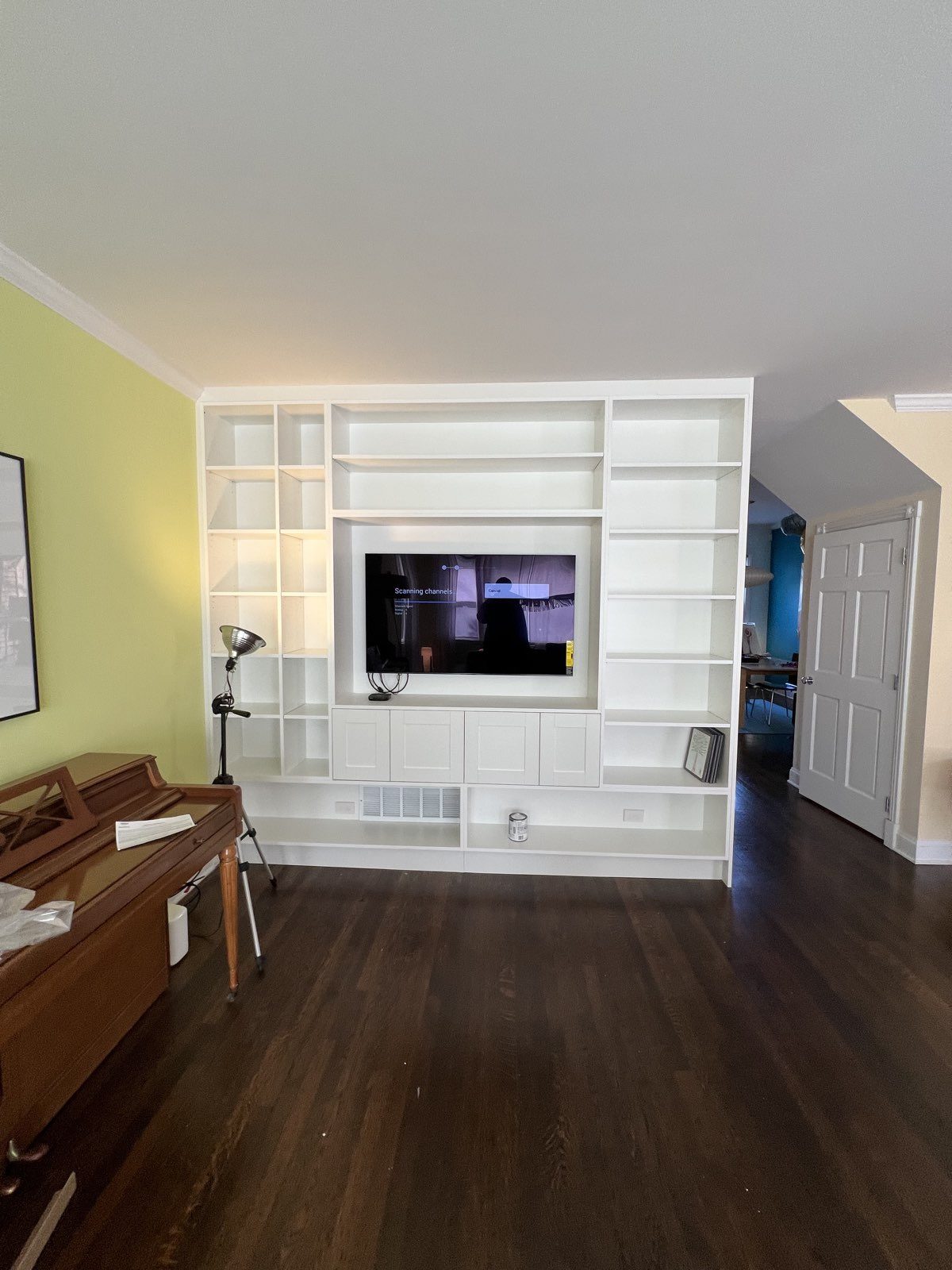 TV and Library Built-In by Purpose Design and Build, Chicago